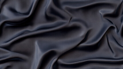 Obraz premium Classic Black Satin Fabric with Smooth Texture Background