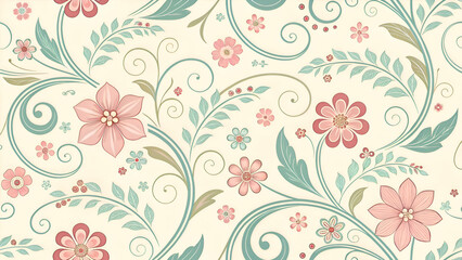 seamless pattern with flowers