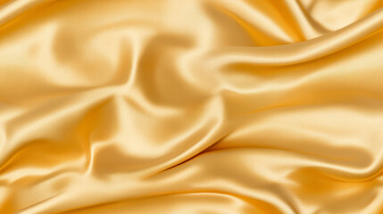 Elegant Golden Yellow Satin Fabric Texture Background