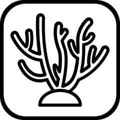 Coral vector icon style