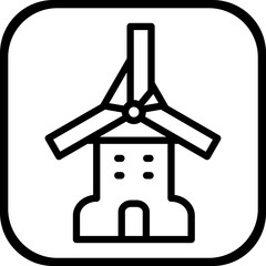 Windmill vector icon style