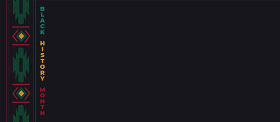 Black history month frame. Borders and frames Black History month , Frame with space for text .Colorful abstract rectangle frame on a black background.