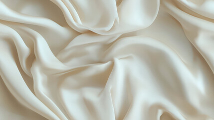 Obraz premium Pristine White Silk Fabric Background with Smooth Texture for Elegant Designs