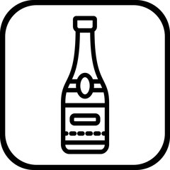 Champagne bottle Icon style