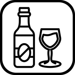 Wine bottle Icon style