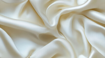 Obraz premium Pristine White Silk Fabric Texture for Elegant Backgrounds