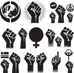 set of hand drawn icons