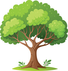 tree illustration isolated on white background, Tree Logo Vector Art