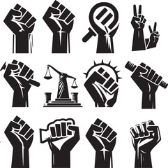 hands holding a set of icons
