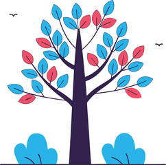 Stylized tree illustration on white background