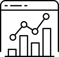 Analytics line editable icon set. Containing data analytics, graph visualization, dashboard metrics, report, financial, seo analytics, and more. Vector illustration