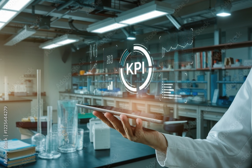 Poster data-driven lab: kpi monitoring on tablet