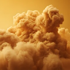 Dramatic Orange Smoke Plume, Dense Dust Cloud, AI Generated