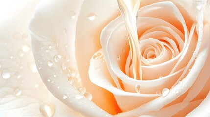 A pink flower is in a stream of water