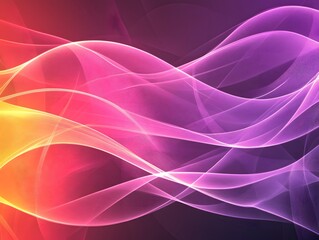 Fototapeta premium Abstract Pink Purple Yellow Wave Background Design
