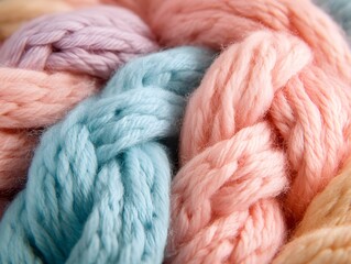 Braided Pastel Yarn Texture