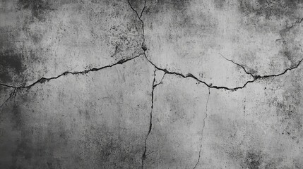 Fototapeta premium Aged Concrete Wall with Deep Cracks - Stunning Architectural Texture