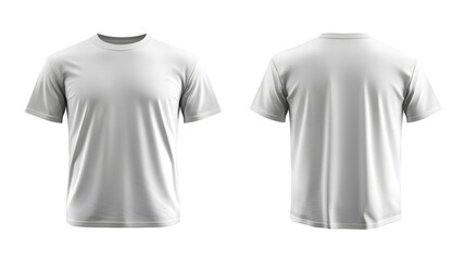 Blank White T-Shirt Mockup Front and Back View