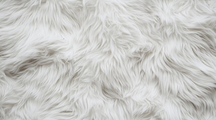 Fototapeta premium Close-up of soft, fluffy, white fur texture. (2)