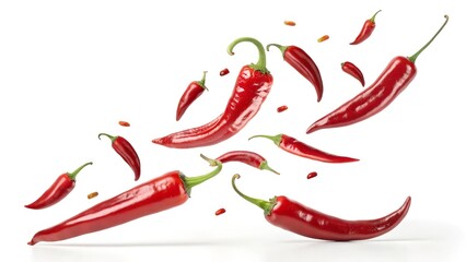 Red hot chili peppers falling, Generative Ai