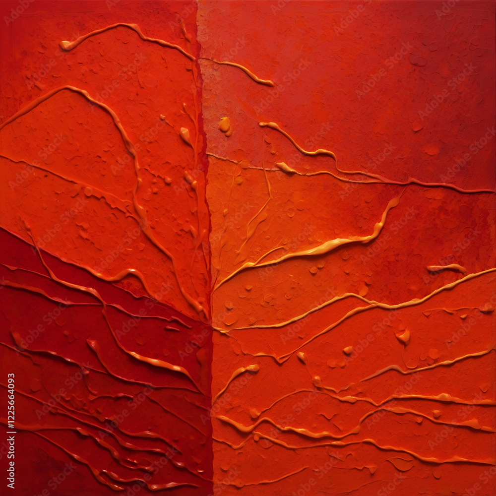 Fototapete Abstract composition with warm colors depicting energy and movement in a textured background.