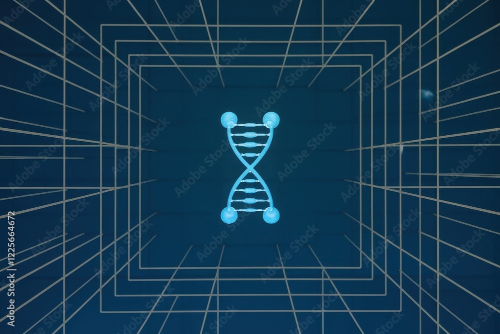 Poster dna structure in a digital grid: exploring the genetic code