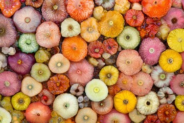 Colorful Flower Discs Submerged In Amber Liquid