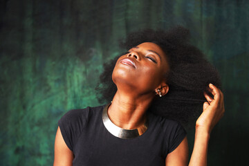 portrait of a smiling black woman 
