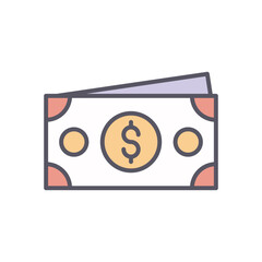 Money Icon vector icon stock illustration