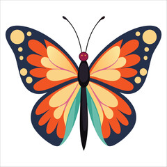 Cute beautiful color butterfly logo vector 21