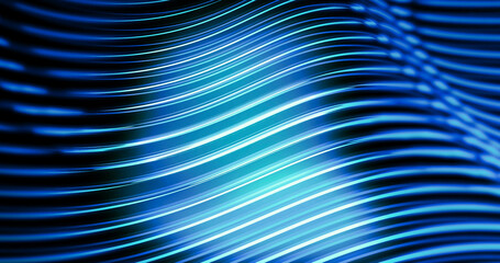 Abstract blue metal waves motion graphic background