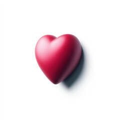 Obraz premium Cute Heart Emoji on Transparent and White Background