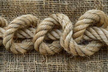 Jute rope 2025 numbers, nautical cord new year greeting card, eco vintage celebrate banner, natural thread