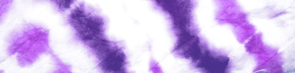 Pale Tie Dye Stripe. Violet Paint Brush Abstract.