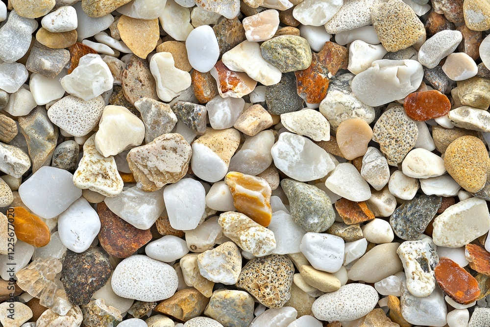 Poster assorted smooth stones displaying diverse colors and textures