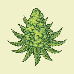 cannabis runtz seed mascot icon vector illustration