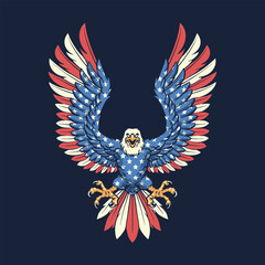 mighty american eagle vector illustration