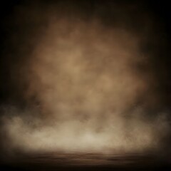 Fototapeta premium Dark Brown Foggy Background Studio Dramatic Smoke Texture