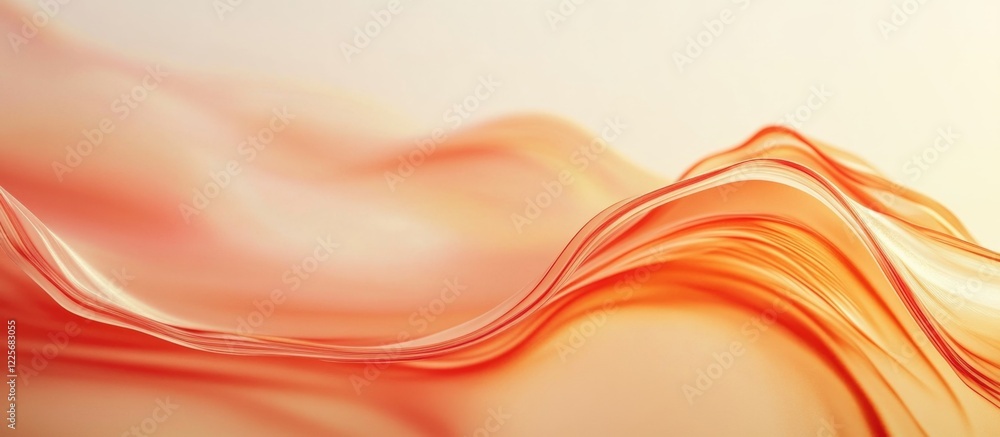 Poster soft abstract waves background with flowing blurred lines and space for text or graphics in warm ton