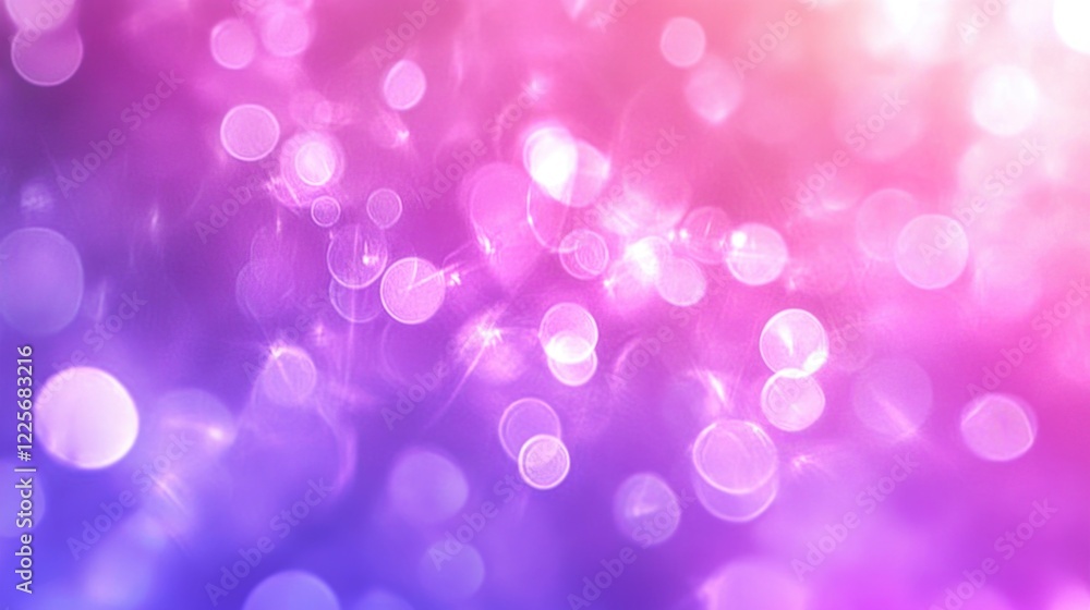 Poster soft pink and purple abstract gradient background with bokeh lights creating a dreamy and ethereal a