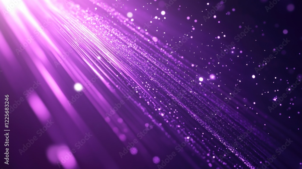 Aufkleber vibrant purple aurora texture with sparkling particles in abstract 3d background design