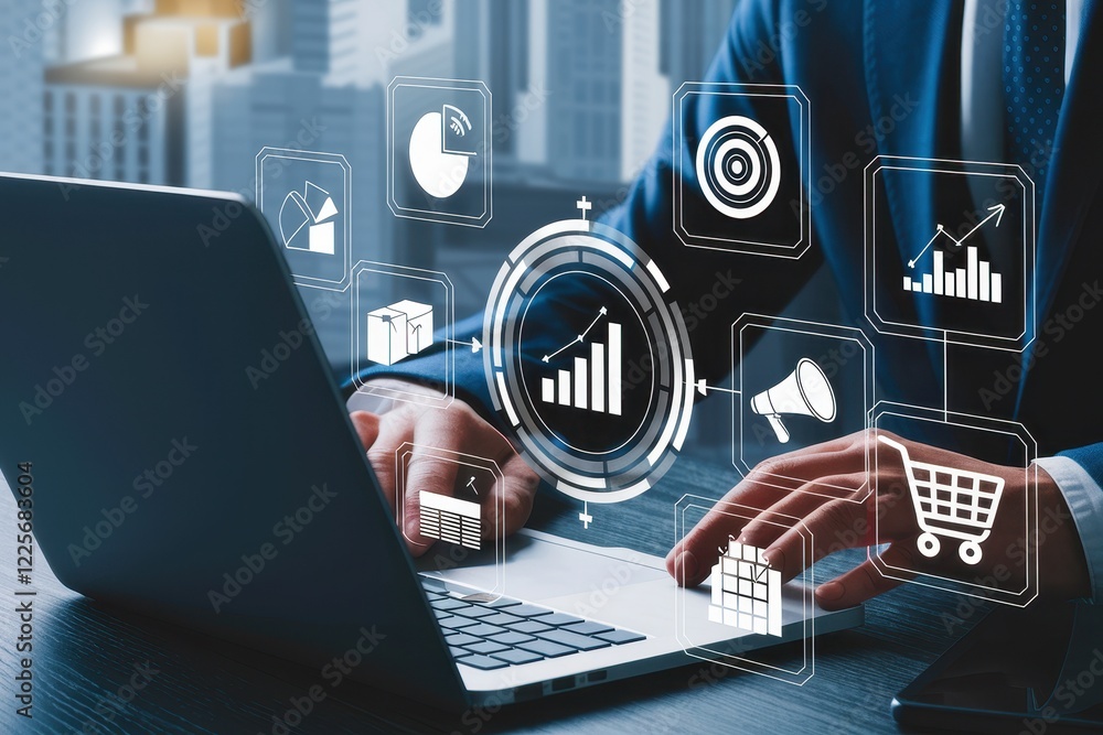 Aufkleber digital business analytics: data-driven growth strategies