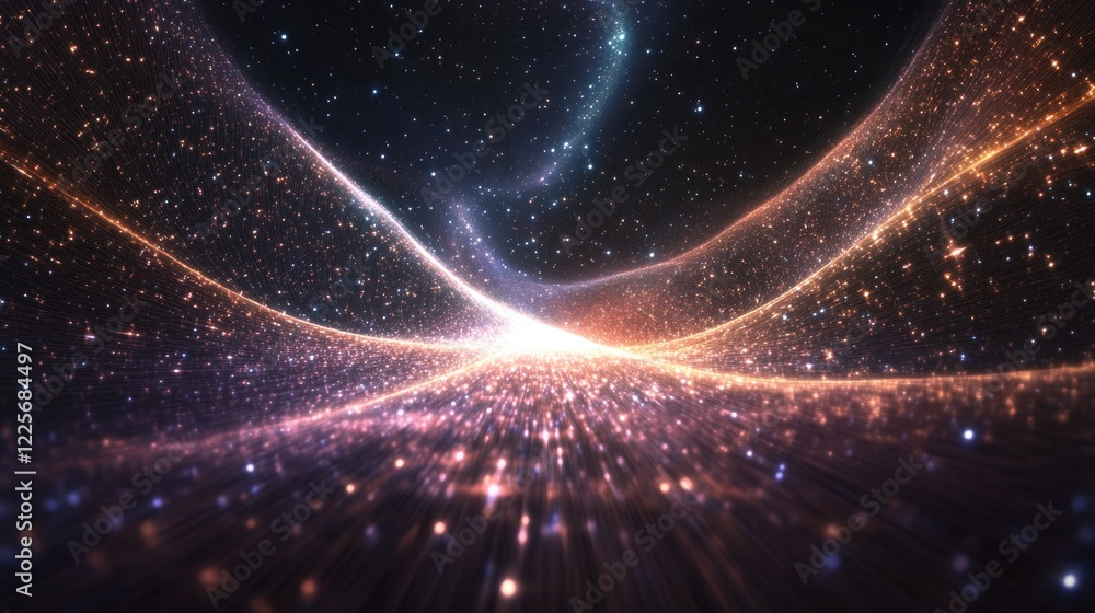Poster vibrant abstract starry universe background with light effects and cosmic atmosphere featuring space