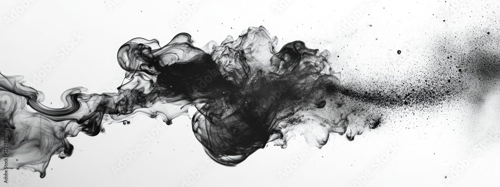 Poster Dynamic Abstract Ink Blending with Creative Space for Custom Text and Design Elements
