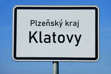 Ortsschild Plzeňský kraj Klatovy