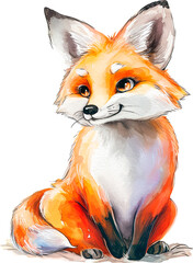 Obraz premium cute fox illustration , watercolour