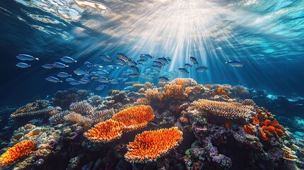 Obraz premium A delicate watercolor spring creek surrounded by softly painted daffodils and tulips in brilliant yellows