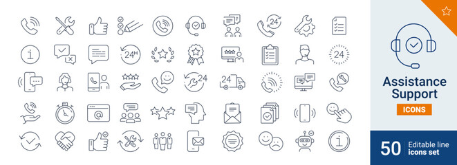 Assistance icons Pixel perfect. contact, information, business, ...	
