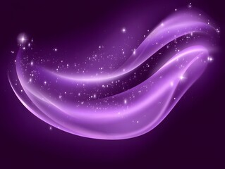 Obraz premium Abstract Purple Wave Background with Sparkling Lights