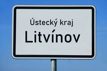 Ortsschild Ústecký kraj Litvínov